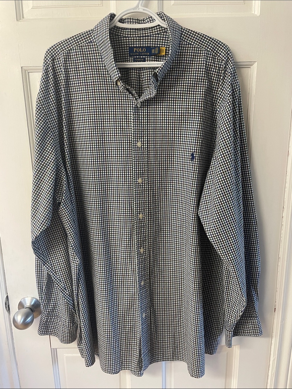 Polo by Ralph Lauren plaid button down long sleeve dress shirt men’s size 2XL